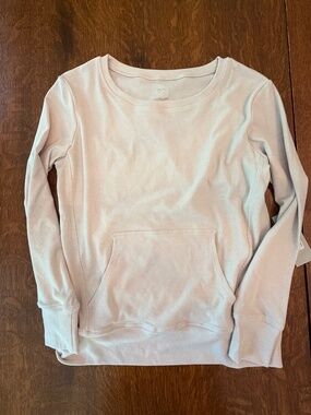 NWT On The Go Arcadia Ribbed Boat Neck Lounge Top Crystal Gray Size Small